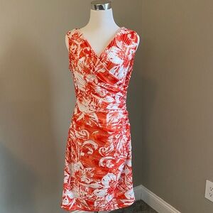 Cocktail dress; more coral than red; great condition;